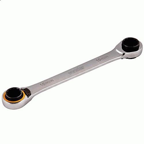 Chave estrela com catraca reversível 16 mm x 17 mm e 18 mm x 19 mm Chave estrela com catraca reversível 16 mm x 17 mm e 18 mm x 19 mm