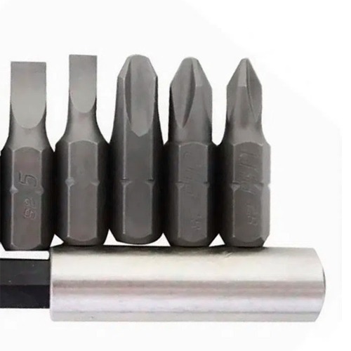 Jogo de bits com adaptador magnético 7 peças - 113929 Jogo de bits com adaptador magnético 7 peças - 113929