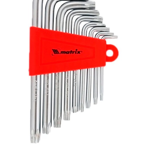 Jogo de chave hexalobular T10 a T50 com 9 peas	