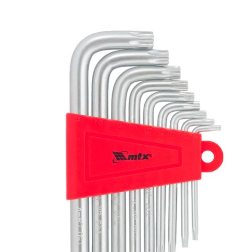 Jogo de chave hexalobular longa T10 a T50 com 9 peas	