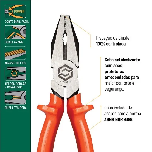 Alicate universal isolado 8