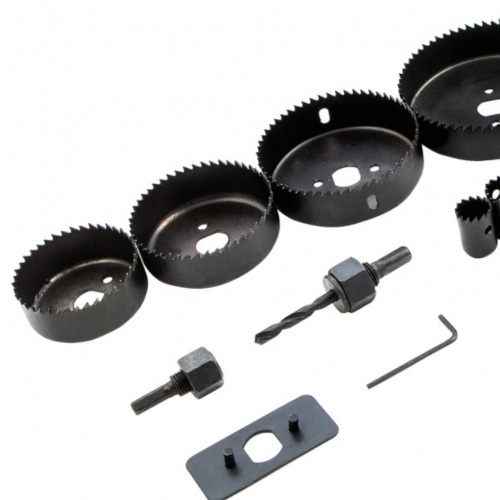 Jogo de serra copo para madeira 19 a 127 mm com 16 peças - 704729 Jogo de serra copo para madeira 19 a 127 mm com 16 peças - 704729