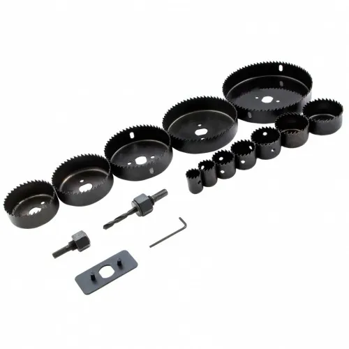 Jogo de serra copo para madeira 19 a 127 mm com 16 peças - 704729