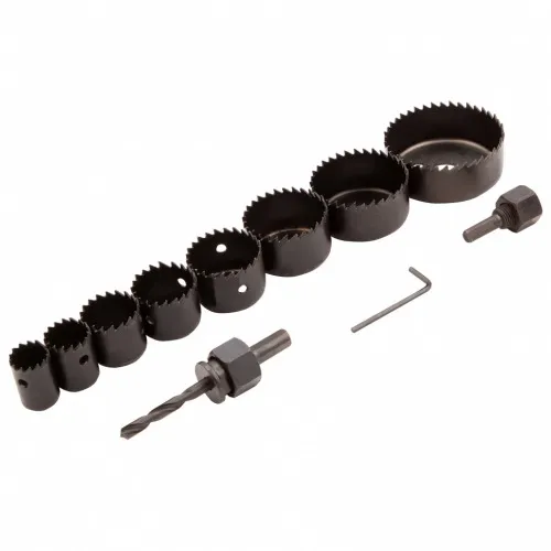 Jogo de serra copo para madeira 19 a 64 mm com 11 peças - 704739
