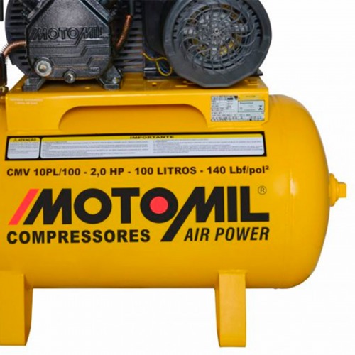 Compressor de ar 9 pés 100L 2 hp 140 libras monofásico - CMV-10PL/100A  220V Compressor de ar 9 pés 100L 2 hp 140 libras monofásico - CMV-10PL/100A  220V