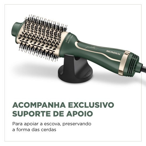 Escova secadora 4 elementos 1200W By Juliette verde oliva - ES-JU-02  110V/220V Escova secadora 4 elementos 1200W By Juliette verde oliva - ES-JU-02  110V/220V