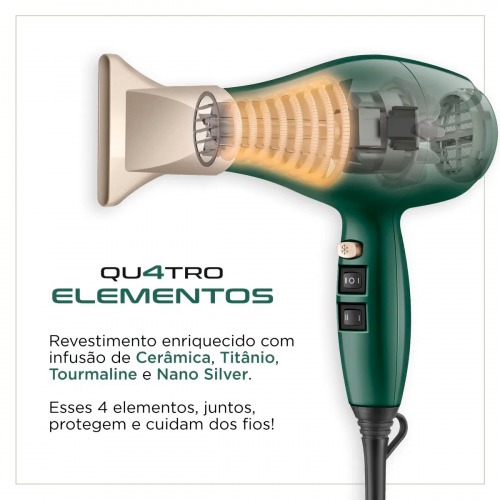 Secador de cabelo 2000 watts 4 Elementos By Juliette - SCP-JU-02  110V