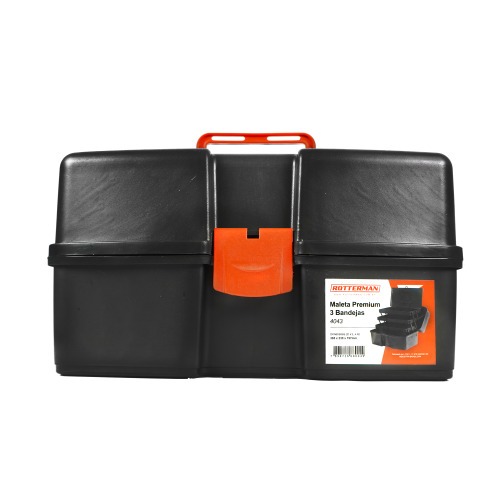 Maleta pl�stica para ferramentas 365 x 230 x 197 mm com 3 bandejas articuladas Premium