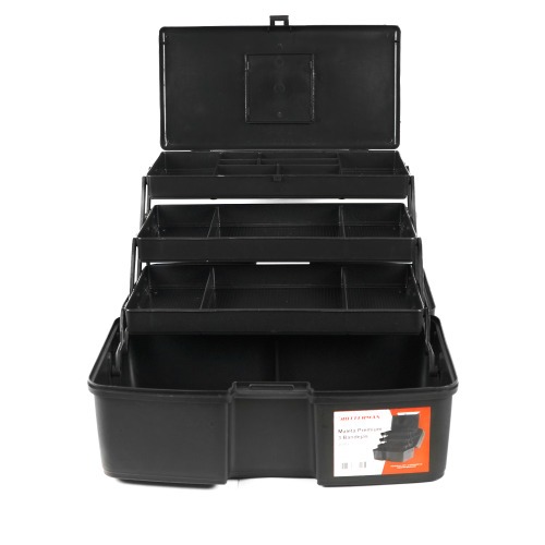 Maleta pl�stica para ferramentas 365 x 230 x 197 mm com 3 bandejas articuladas Premium