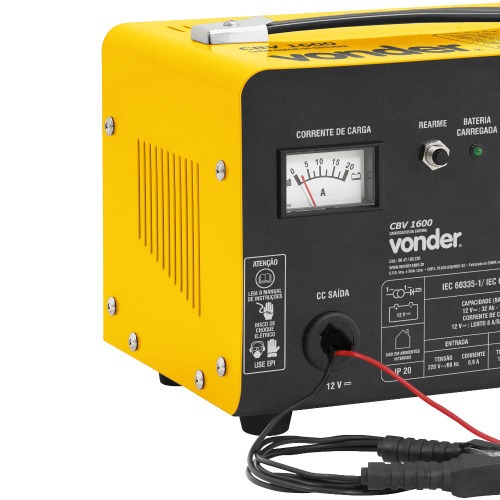 Carregador de bateria portátil 12 volts - CBV1600 220V Carregador de bateria portátil 12 volts - CBV1600 220V
