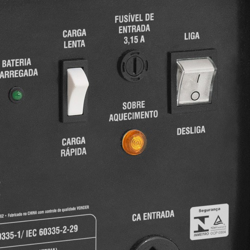 Carregador de bateria portátil 12 volts - CBV1600 220V Carregador de bateria portátil 12 volts - CBV1600 220V