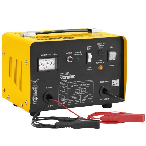 Carregador de bateria portátil 12 volts - CBV1600 220V Carregador de bateria portátil 12 volts - CBV1600 220V