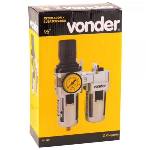 Conjunto filtro regulador e lubrificador 1/2
