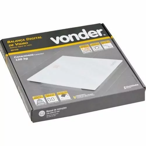 Balança digital de vidro para banheiro capacidade de 150 kg - BDV0150