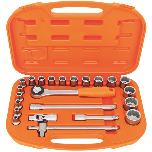 Jogo de soquete estriado 8 a 32 mm encaixe 1/2 Jogo de soquete estriado 8 a 32 mm encaixe 1/2