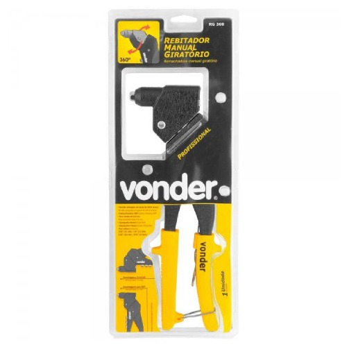 Rebitador manual cabeça giratória 360° para rebites até 4,8 mm - PLUS Rebitador manual cabeça giratória 360° para rebites até 4,8 mm - PLUS