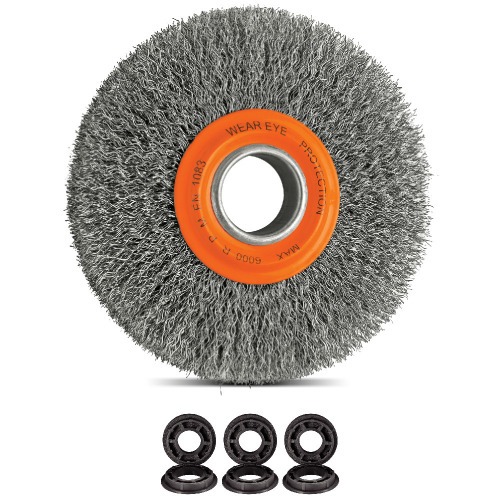 Escova de aço circular ondulada 6 x 1/2 Escova de aço circular ondulada 6 x 1/2