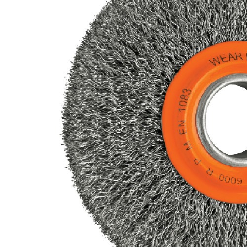 Escova de aço circular ondulada 6 x 1/2 Escova de aço circular ondulada 6 x 1/2