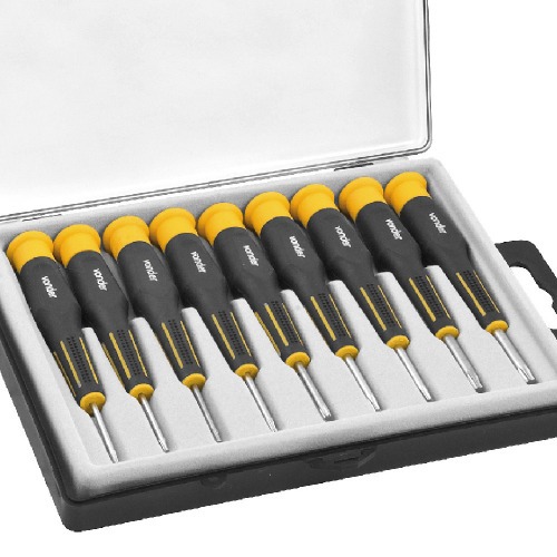 Jogo de chave hexalobular com cabo e 9 peas da t4 a t20