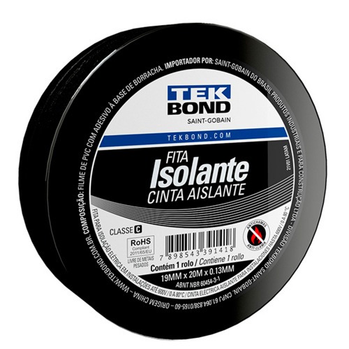 Fita isolante 19 mm x 20 metros