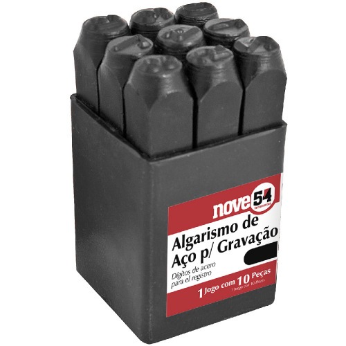 Jogo de algarismo de aço para gravação 8 mm Jogo de algarismo de aço para gravação 8 mm