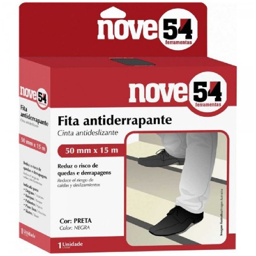 Fita adesiva antiderrapante preta 50 mm x 15 m