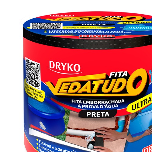 Fita adesiva reparadora uso geral 100 mm x 1,5 m -  Vedatudo Ultradry Fita adesiva reparadora uso geral 100 mm x 1,5 m -  Vedatudo Ultradry
