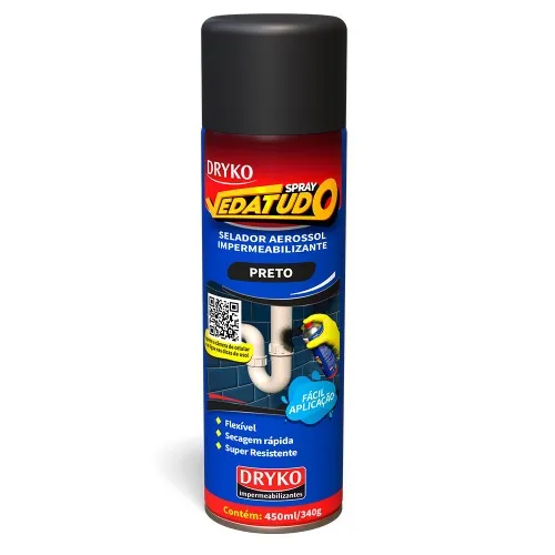 Borracha líquida impermeabilizante spray 400 ml - Vedatudo