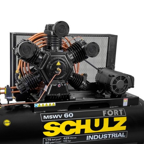 Compressor de ar 60 pés 425 litros 15 hp 175 lbs trifásico - Fort MSWV 60/425 Compressor de ar 60 pés 425 litros 15 hp 175 lbs trifásico - Fort MSWV 60/425