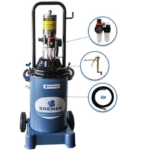 Propulsora pneumática para graxa com reservatório de 12kg Propulsora pneumática para graxa com reservatório de 12kg