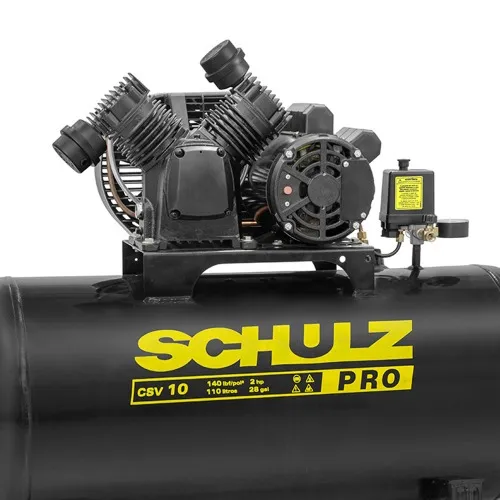 Compressor de ar 10 pés 110L 2 hp 140 libras trifásico - PRO CSV10/110