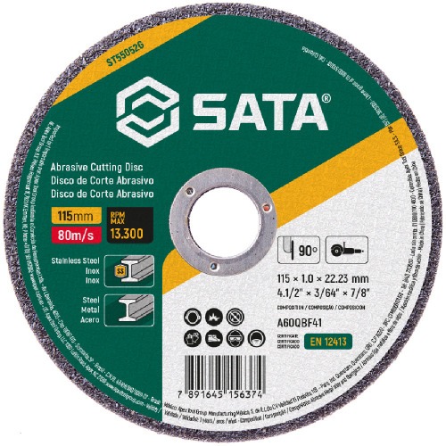 Disco de corte abrasivo metal/inox 4.1/2 Disco de corte abrasivo metal/inox 4.1/2