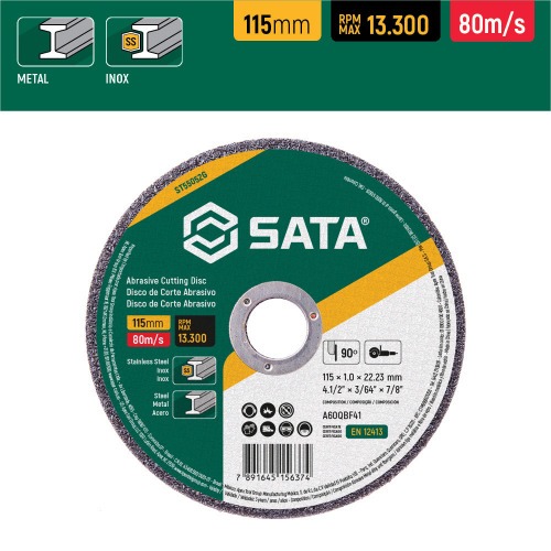 Disco de corte abrasivo metal/inox 4.1/2 Disco de corte abrasivo metal/inox 4.1/2