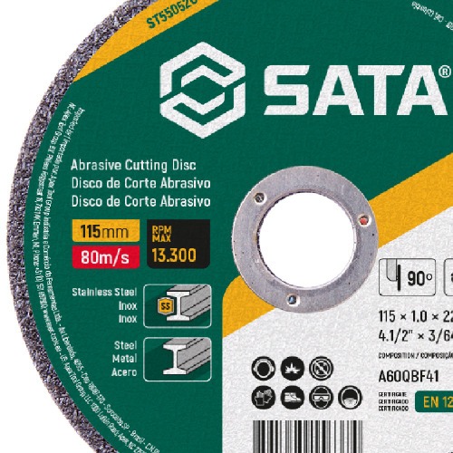 Disco de corte abrasivo metal/inox 4.1/2 Disco de corte abrasivo metal/inox 4.1/2