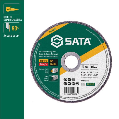 Disco de corte abrasivo metal/inox 4.1/2