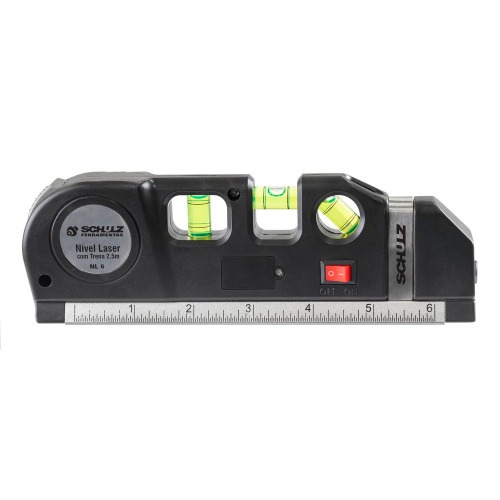 Nível a laser alcance de 6 metros com trena e tripé - NL6  Nível a laser alcance de 6 metros com trena e tripé - NL6