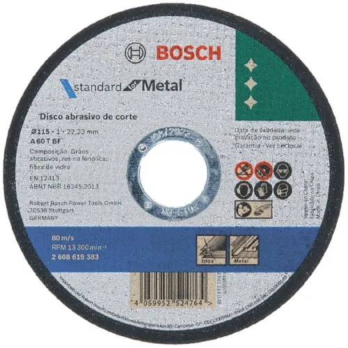 Disco de corte para metal 115 x 1 x 22,23 mm