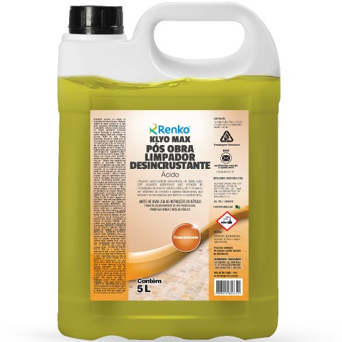 Limpador desincrustante cido 5 litros - KLYO MAX