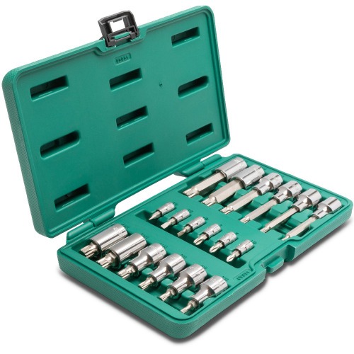 Jogo de soquete e bits multidentado encaixe 1/4 Jogo de soquete e bits multidentado encaixe 1/4