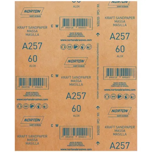 Folha de lixa para massas 225 x 275 mm - A257