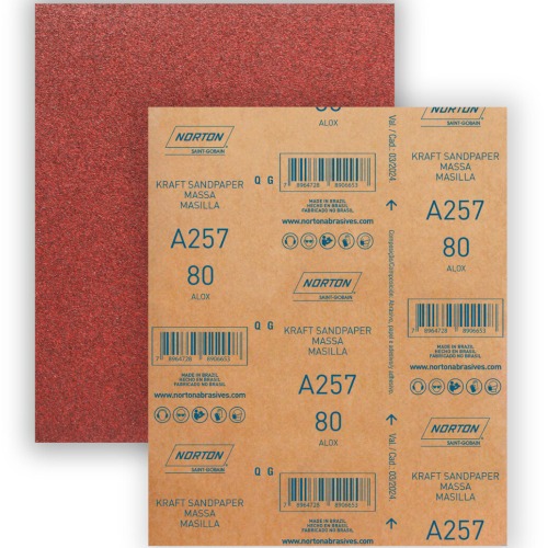 Folha de lixa para massa 225 x 275 mm - A257