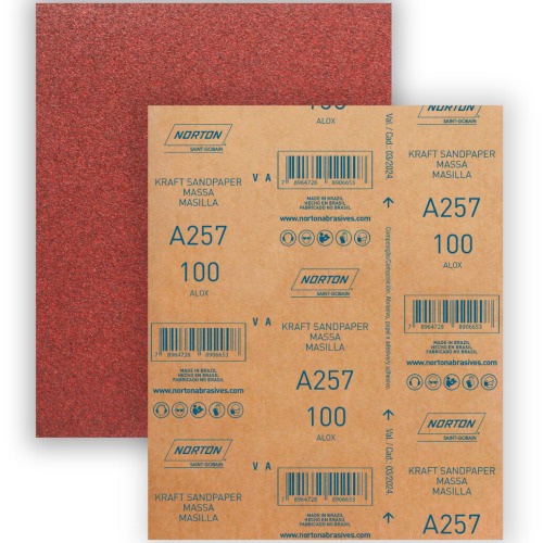 Folha de lixa para massa 225 x 275 mm - A257