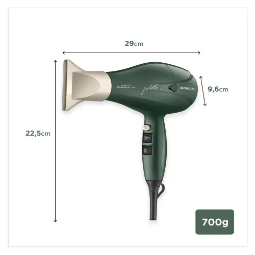 Secador de cabelo 2000 watts 4 Elementos By Juliette - SCP-JU-02  110V