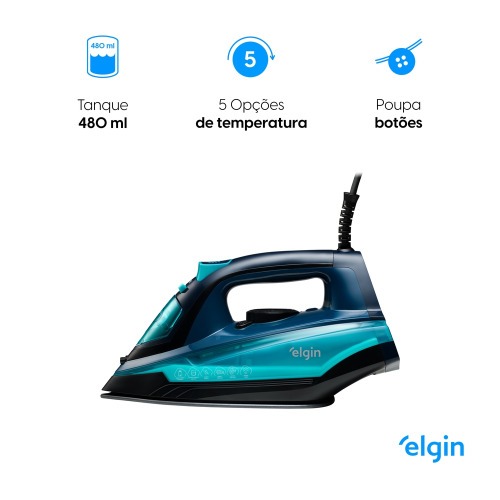 Ferro de passar a vapor 2400W base cerâmica - Iron Steam Pro 220V Ferro de passar a vapor 2400W base cerâmica - Iron Steam Pro 220V