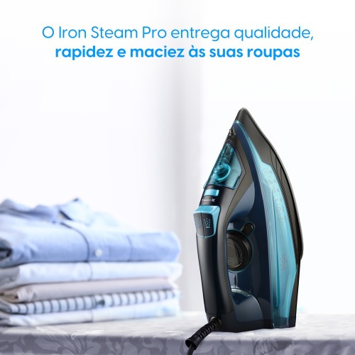 Ferro de passar a vapor 2400W base cerâmica - Iron Steam Pro 220V Ferro de passar a vapor 2400W base cerâmica - Iron Steam Pro 220V