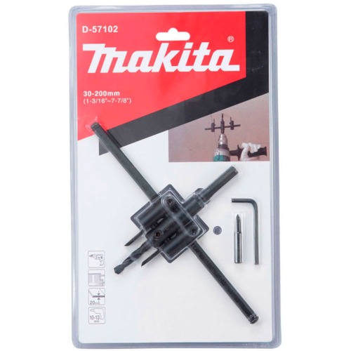 Broca bailarina ajustável 30 a 120 mm para madeira - D-57102 Broca bailarina ajustável 30 a 120 mm para madeira - D-57102