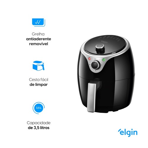 Fritadeira eltrica sem leo Air Fryer 3,5 L 1240 Watts preta- Flash Fryer  110V
