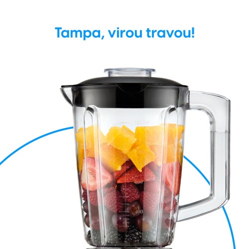 Liquidificador 2 velocidades 650 Watts Turbo mix - LIQ1001  110V Liquidificador 2 velocidades 650 Watts Turbo mix - LIQ1001  110V