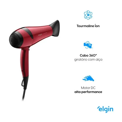 Secador de cabelo 2000 Watts com Tourmaline - Glossy Íon  110V