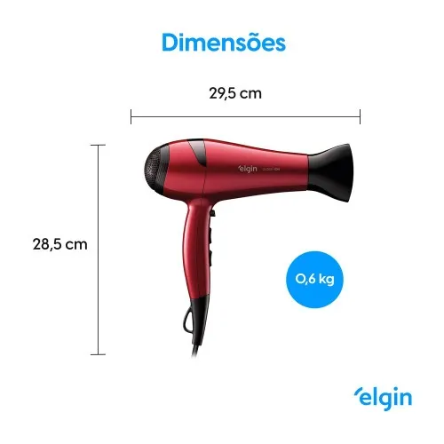 Secador de cabelo 2000 Watts com Tourmaline - Glossy Íon  110V